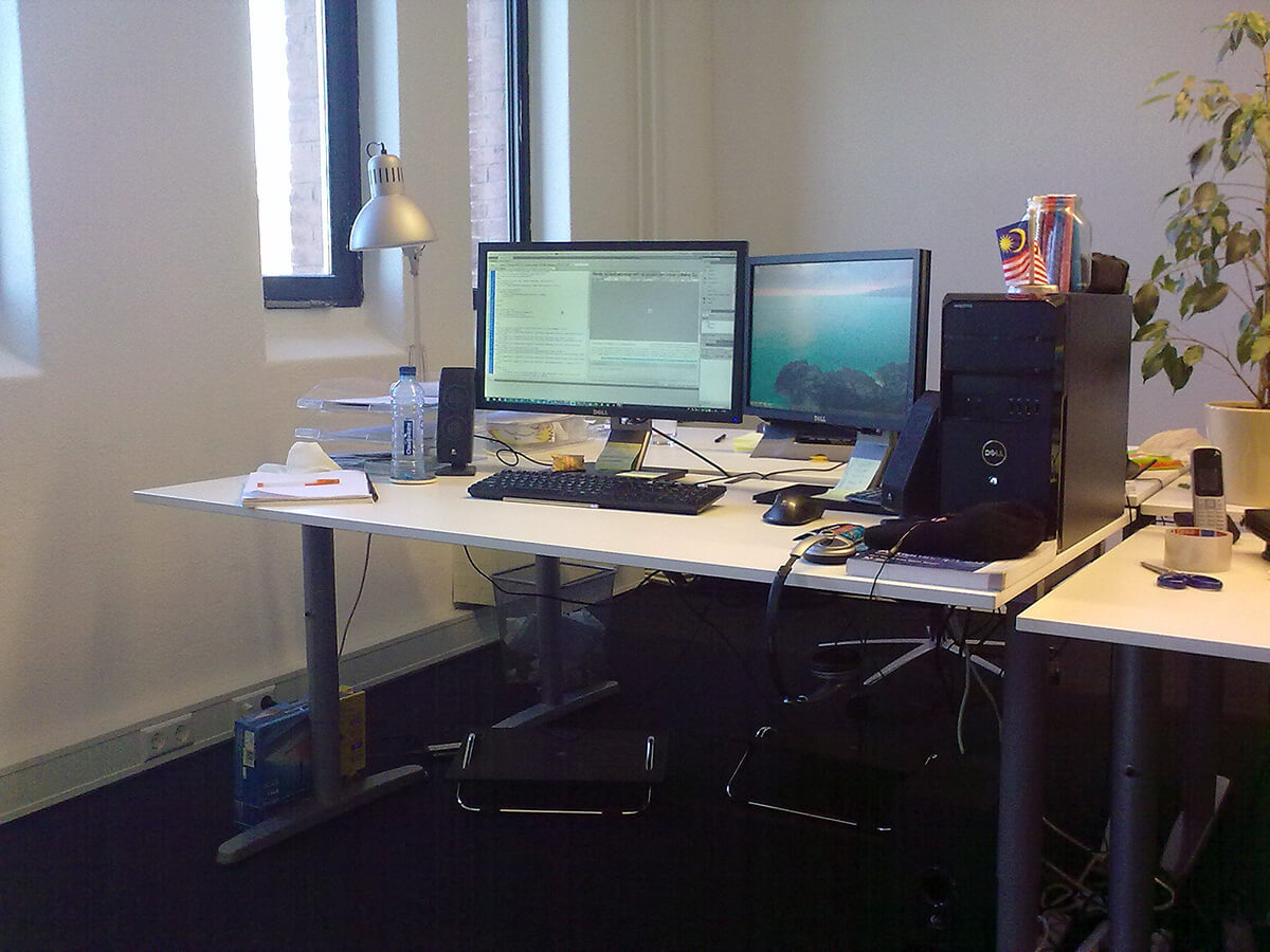 My desk at the Amsterdam office (2014)